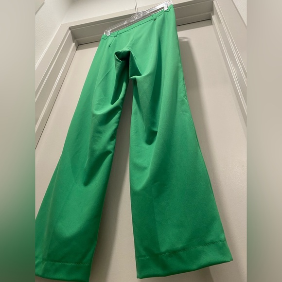 Busem Green High-Waist Pleated Trousers Pants - L - Picture 14 of 14